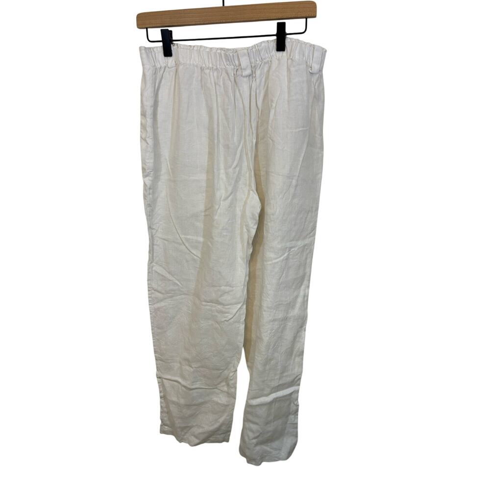 Peck & Peck Linen Wide Leg Coastal Grandma Cowboy Relaxed Pants - Size Medium - Picture 5 of 5